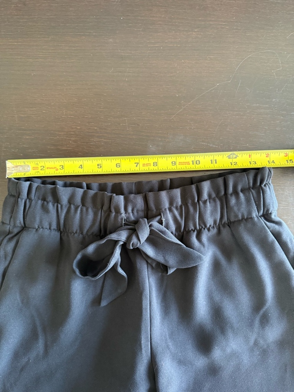 LOFT Black Tie-Waist Straight Leg Pants - Picture 6 of 8